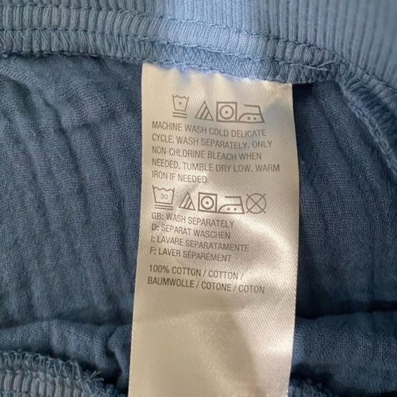 Naturals d & co women’s cotton pants wide leg light blue pull on elastic size 1X - Picture 7 of 11